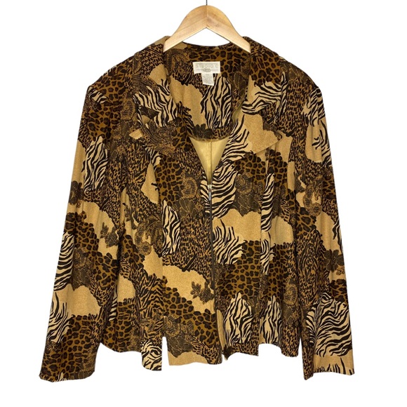 Vintage Animal Print Blazer Jacket - Picture 1 of 11